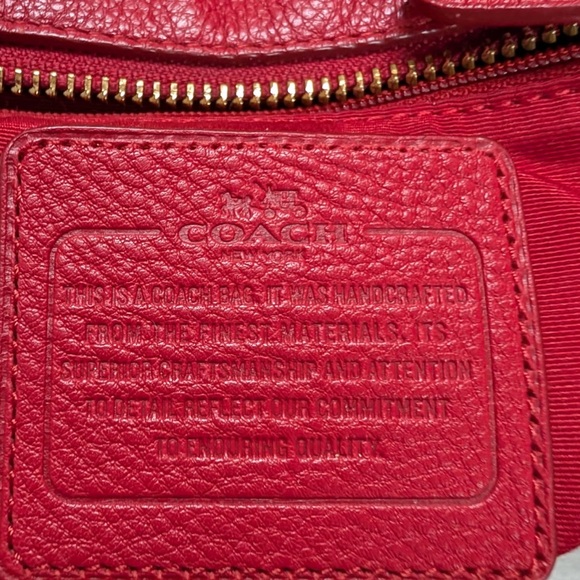 Coach Cherry Red Leather Satchel - Picture 5 of 5